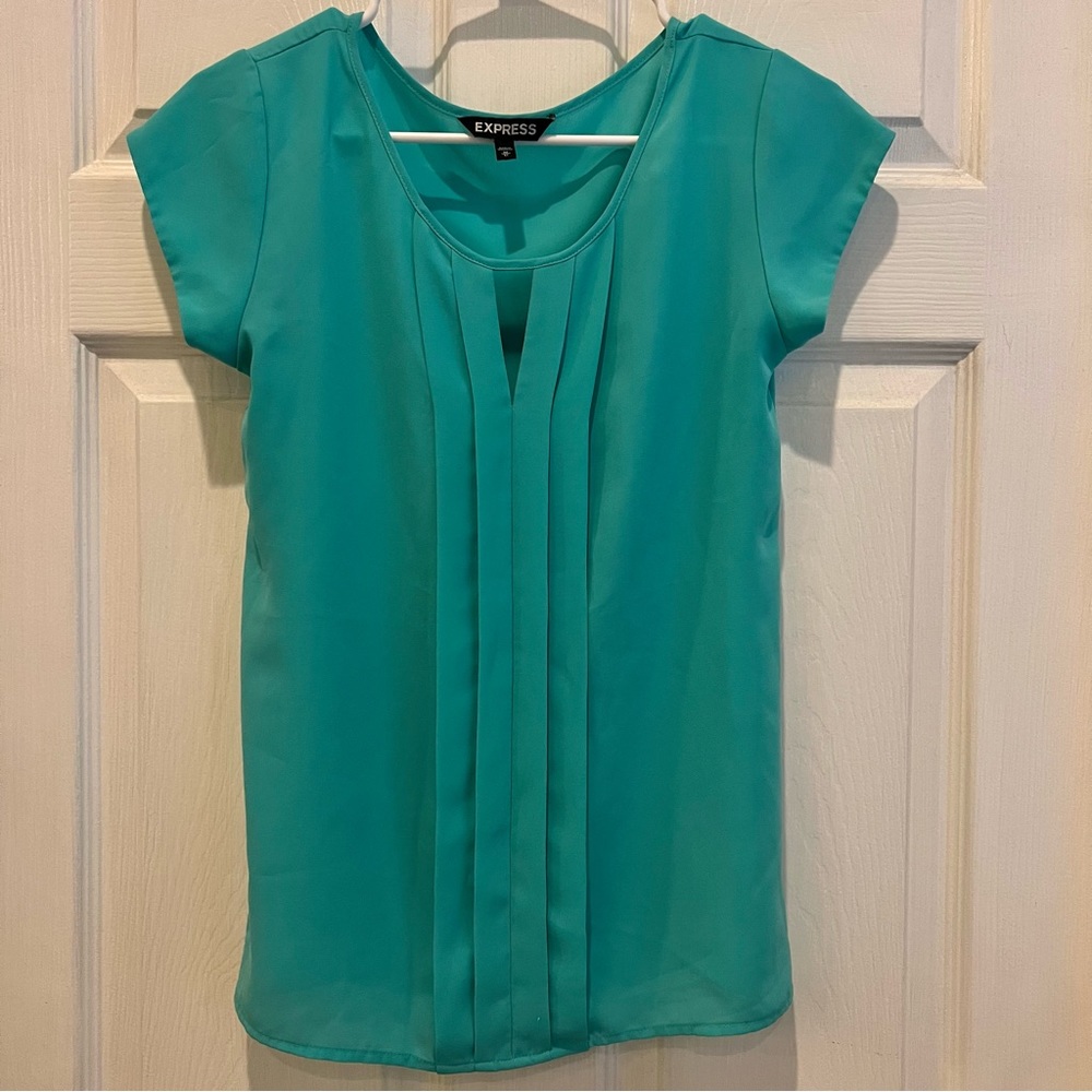 Express Teal Blue Blouse Medium